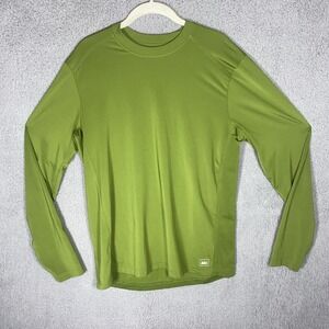 REI Men's Sz M Activewear Shirt Outdoor Long Sleeve Green Polyester Blend